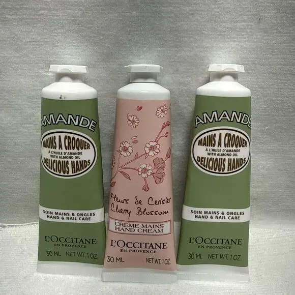 L'Occitane Hand Cream Travel Size 1 oz Set of 3 - Unused