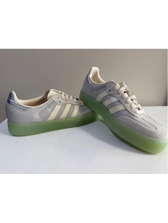 Adidas Samba XLG Glow Green Gum Platform Sneakers