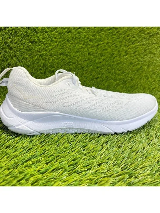 Hoka One One Hupana EM Womens Size 8 White Athletic Running Shoes Sneakers