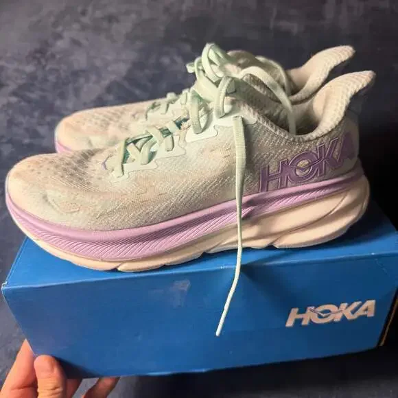 HOKA Women's Clifton 9 Sunlit Ocean/Lilac Mist Running Shoes