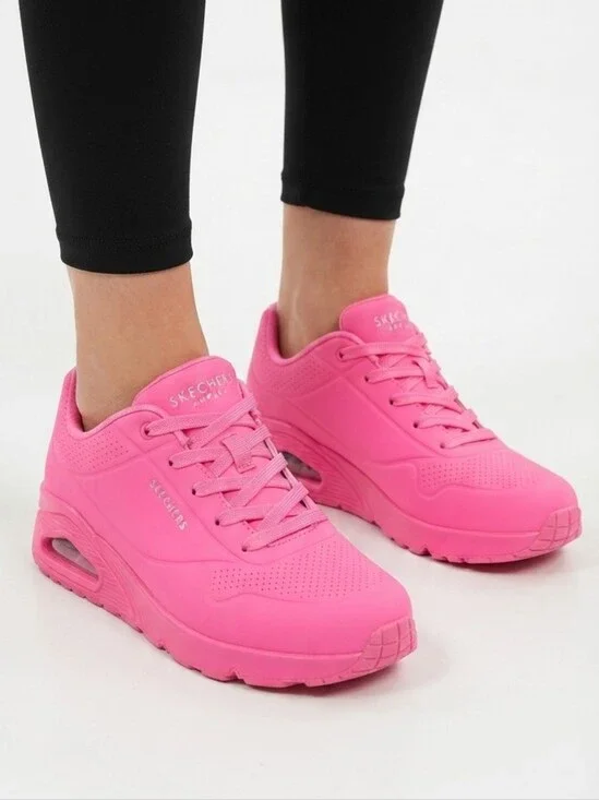 Skechers Uno Stand on Air- Cool Memory Foam Athletic Shoes Sneaker sz 9 Hot Pink