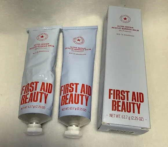 2 FULL SIZE FIRST AID BEAUTY Ultra Repair Rescue Barrier Balm Exp. 9/27 2.25 oz