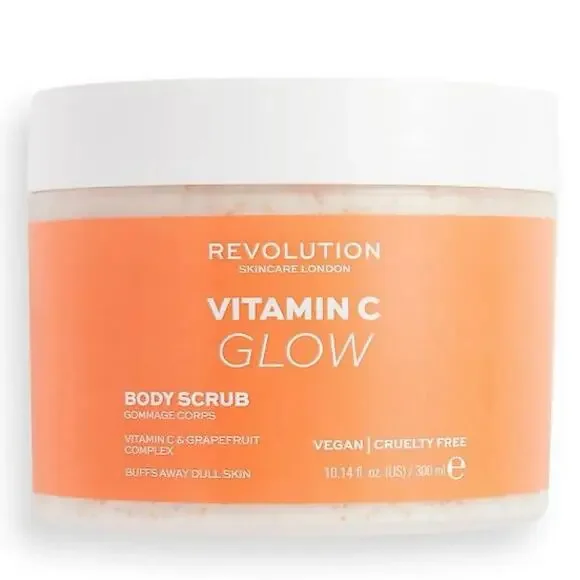 Revolution Skincare Vitamin C Glow Body Scrub Brightening Exfoliant‎ NEW