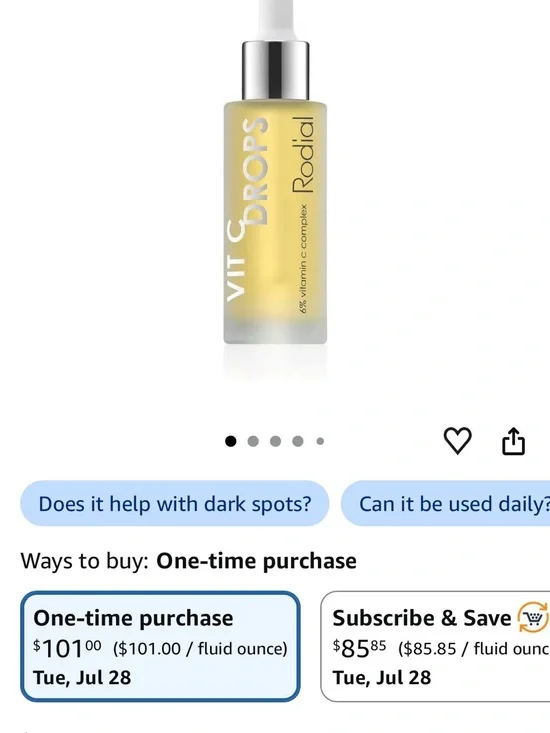 Rodial Vitamin C Drops Serum - Yellow Bottle with Silver Cap
