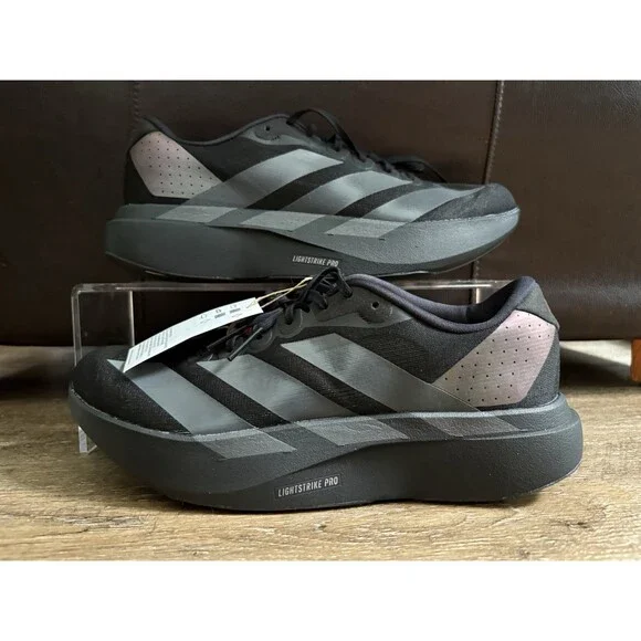Adidas Adizero Evo SL Running Shoe Black Womens Sz 11 KI1899