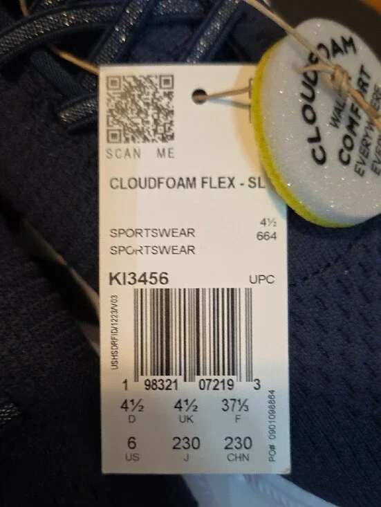 adidas Wide Fit Arch Rise Support Cloudfoam Flex - Slounge