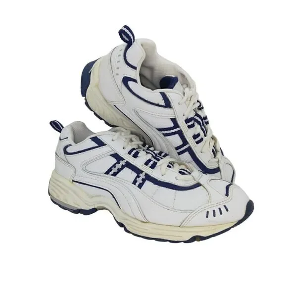 Crosstrekkers Womens Pre-owned White w/Blue Accents Running Sneakers - sz. 7 1/2