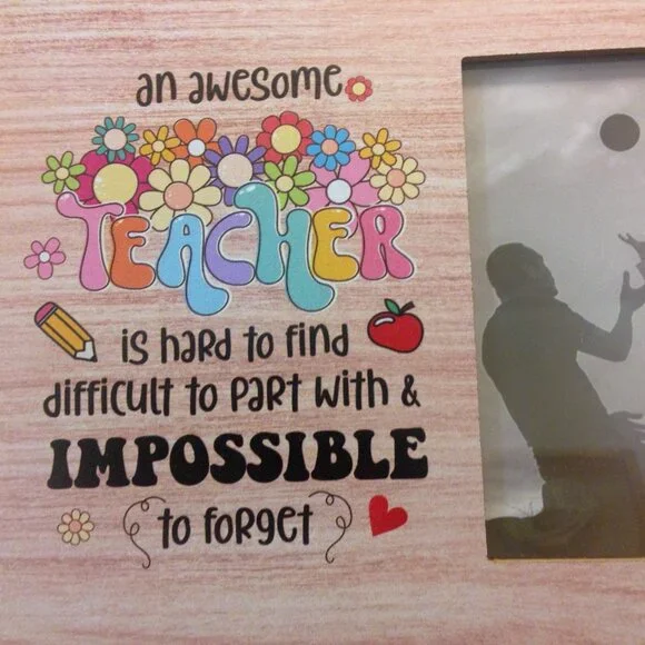 Teacher gift idea, Picture frame with bohemian vibe for that special mentor