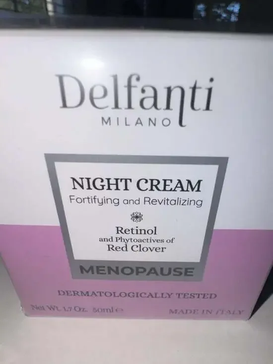 Delfanti Milano Menopause Night Cream with Retinol and Phytoactives of Red Clove