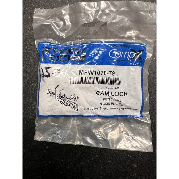 CompX Fort MFW1078-79 Tubular Cam Lock, 7/8