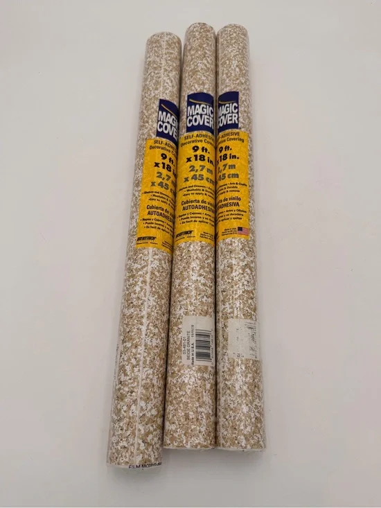 Magic Cover Self-Adhesive Decorative Covering - Beige / Tan Speckle 9’x18”