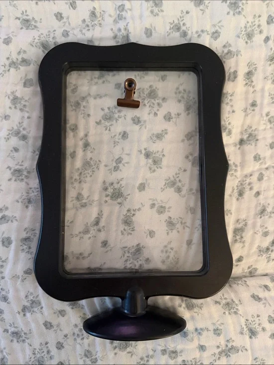 Black Decorative Standing Photo Frame with Clip