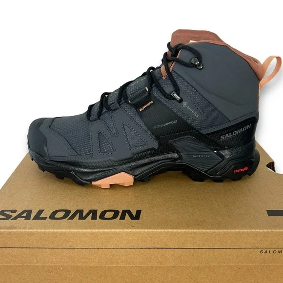 NEW Salomon X Ultra 4 Mid GTX Gore Tex WP Womens 10 (EU 42.66) Hiking Boots Grey