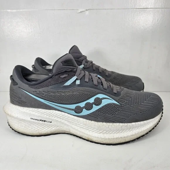 Saucony Triumph 21 Womens Size 9.5 Running Shoes Gray‎ Walking Sneaker S10881-11