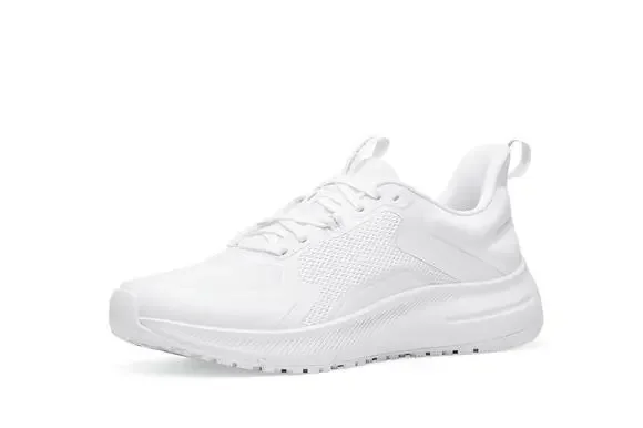 SHOES FOR CREWS WOMEN'S SLIP-RESISTANT WORK SNEAKERS - CROSSING, SIZE 11 WHITE