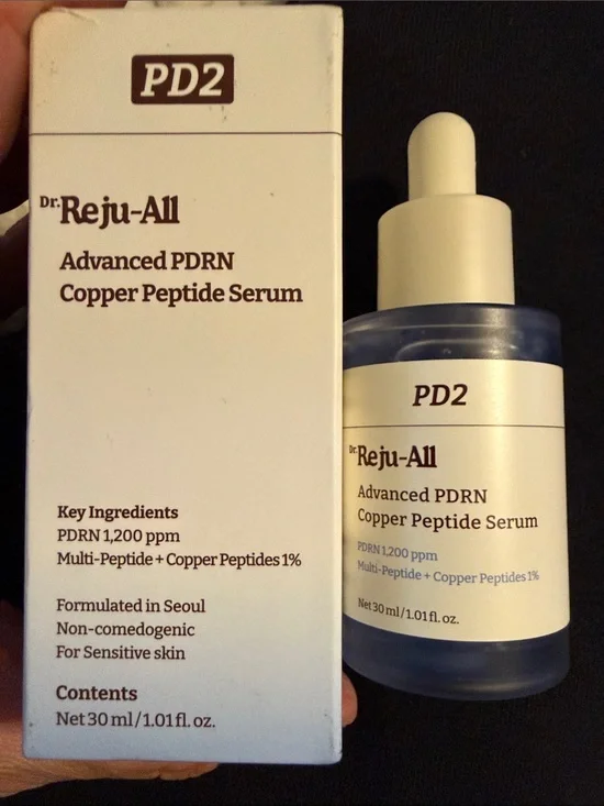 Advanced PDRN Copper Peptide Serum — White and Blue