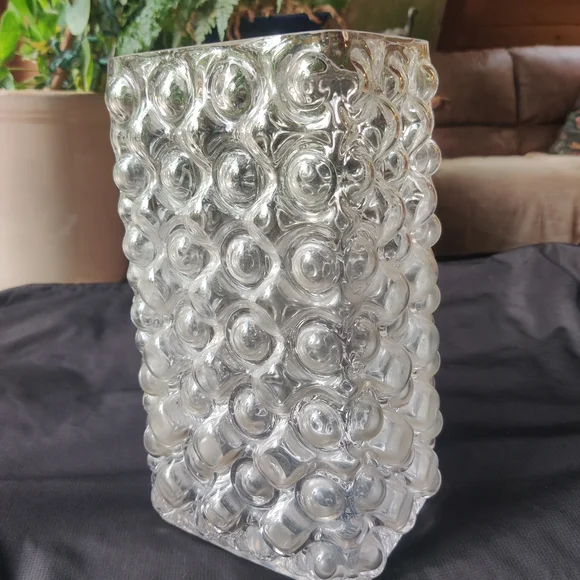 MCM Bubble Art Glass Vase 12