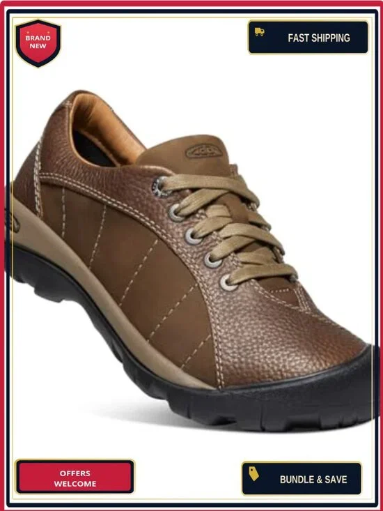KEEN Women's Leather Hiking Oxfords Lace-Up