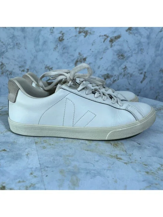Veja Esplar 39 Womens Size 8 Shoes White Leather Comfort Casual Low Top Sneakers