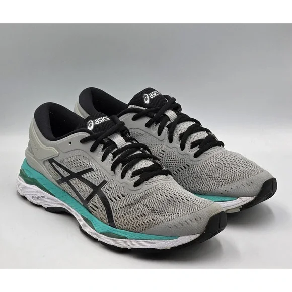 ASICS Gel Kayano 24 Womens 10 Gray Blue Running Shoes Athletic Sneakers T799N
