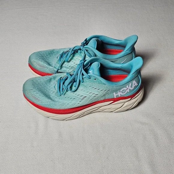 Hoka Clifton 8 Aquarelle Egglit Blue Running Shoes Womens 10 B 1119394 AEBL