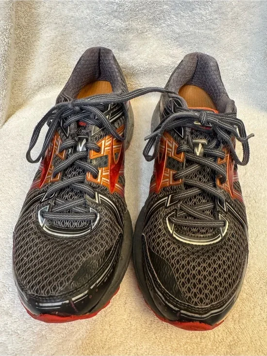 Brooks GTS 17 Womens Athletic Walking Shoes Orange Gray 9.5 1202311B044