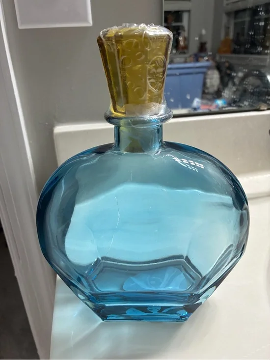 New Ashland 26oz. Turquoise Glass Decanter with Stopper