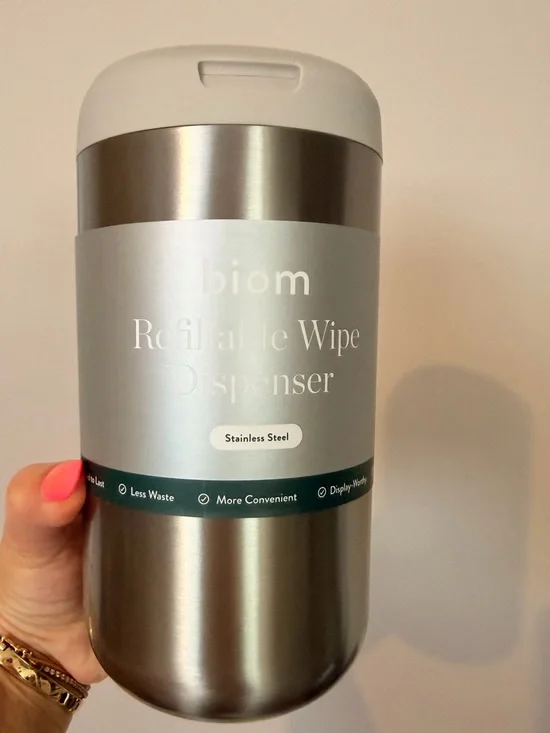 biom Stainless Steel Refillable Wipe Dispenser NEW