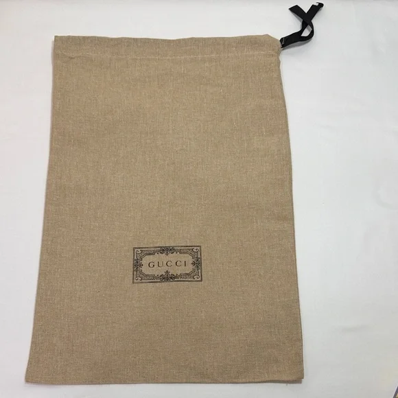 Gucci Beige Drawstring Dust Bag‎ 11x17