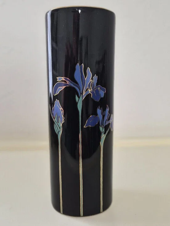 Otagiri Blue Iris Tall Bud Vase