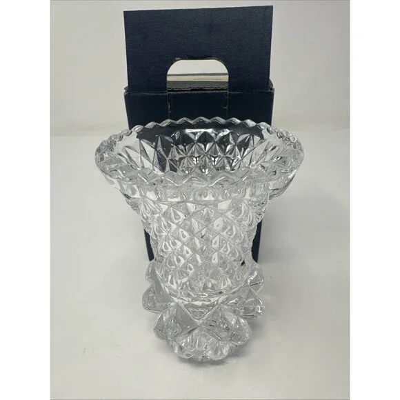 Bohemia Crystal Bud Flower Vase Czech Republic 24% PbO New in Box
