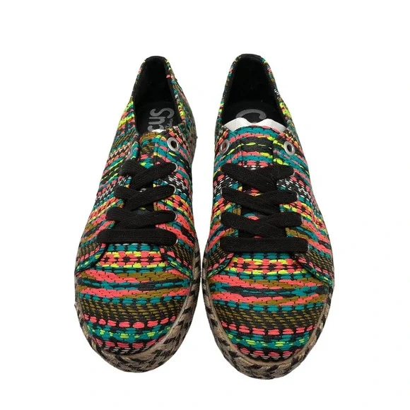 Circus by Sam Edelman Woven Espadrille Sneakers Women's Multi Color Flat Shoes‎