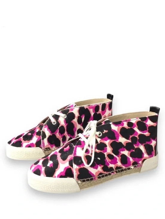 Nine West 90s inspired leopard print high top espadrille sneaker