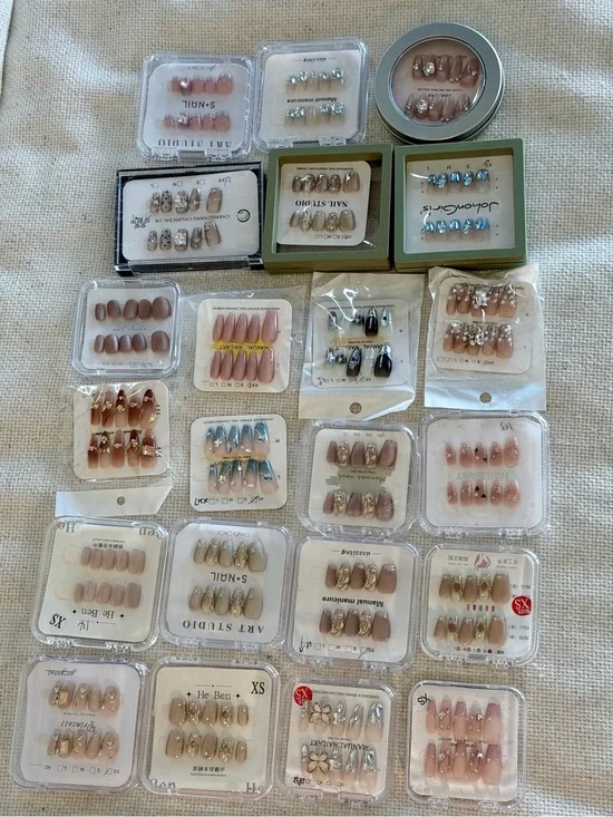 22 New Press-On Nail Sets Bundle XS | Cute Nail Art Collection