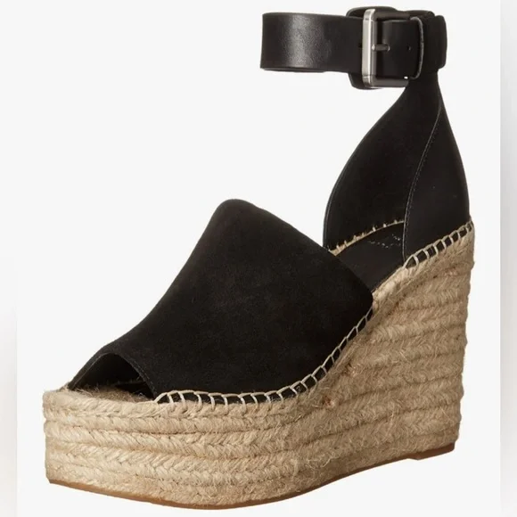 MARC FISHER Suede Wedge Espadrilles NWOB
