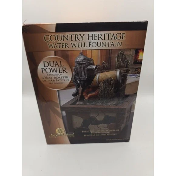 Country Heritage Water Well Fountain Newport Collection Relaxing Home Decor NEW