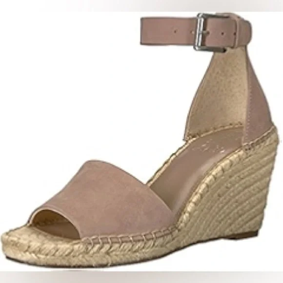 Vince Camuto Leera Espadrille Wedge Dusty Mink Sandal Size 7 NWOB