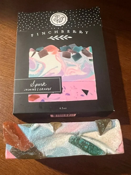 FinchBerry Spark Artisan Soap Jasmine Orange Vegan Handmade 4.5 oz Gift Bar