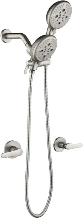 2 Handle Shower Faucet Shower System Complete 2 in 1 Shower Combo Set
