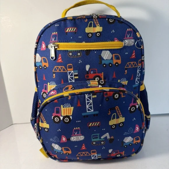 Kids Backpack Construction Trucks Design 12