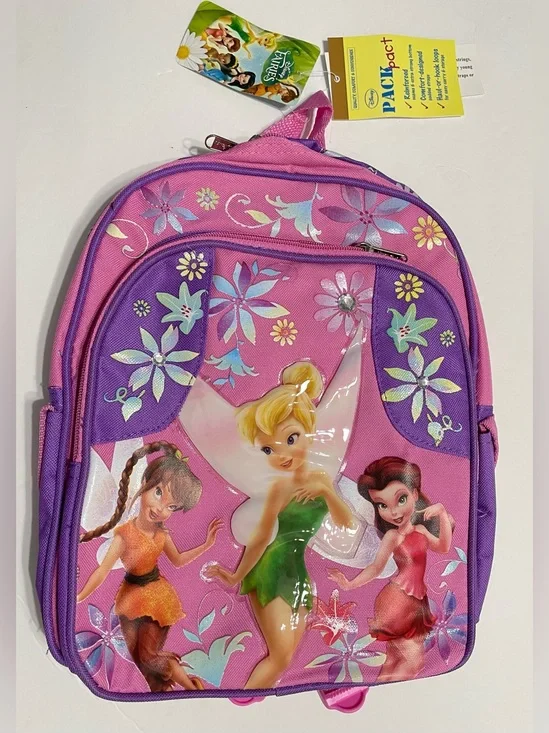 Small Backpack-Tinkerbell Fairies Pink Purple Small Toddler 12
