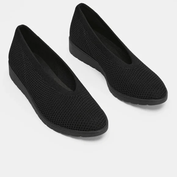 Eileen Fisher Heaven Stretch Knit Wedge Ballet Flat Sz 9.5