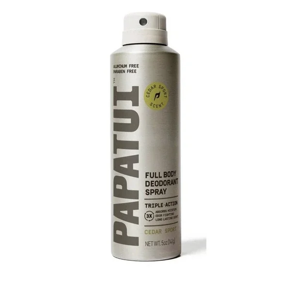 Papatui Men's Aluminum-Free Odor Protection Deodorant Spray -‎ Cedar Sport - 5oz