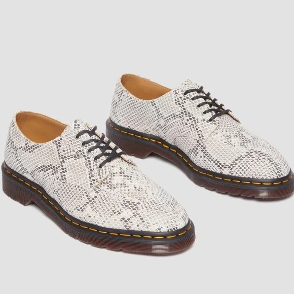 Dr. Martens 2046 Oxford Shoes | Snake Print Suede | Sand | Size 7 | NWOB