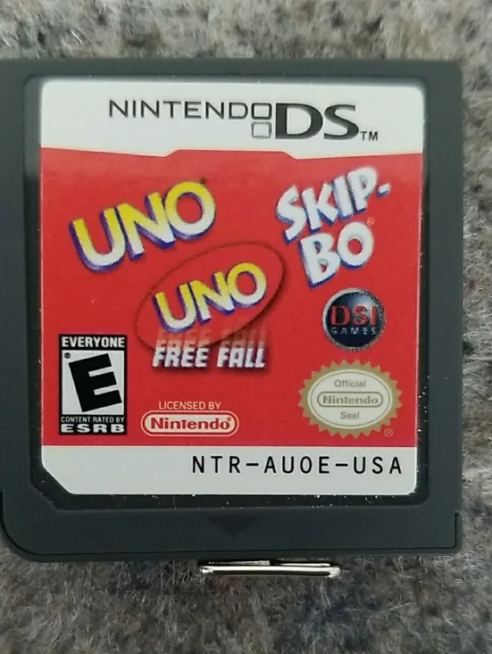 Nintendo DS UNO / Skip-Bo Game Cartridge Tested Working Retro Y2K Gaming