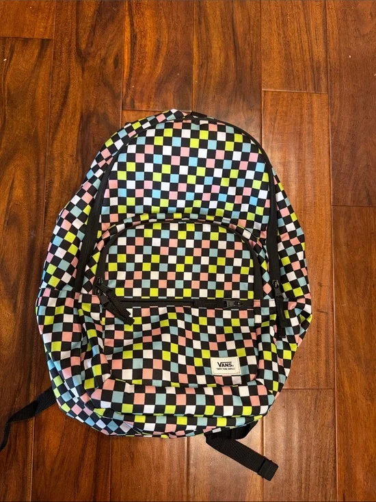 Vans Old Skool III Backpack with Pink, Blue & Neon Yellow Squares
