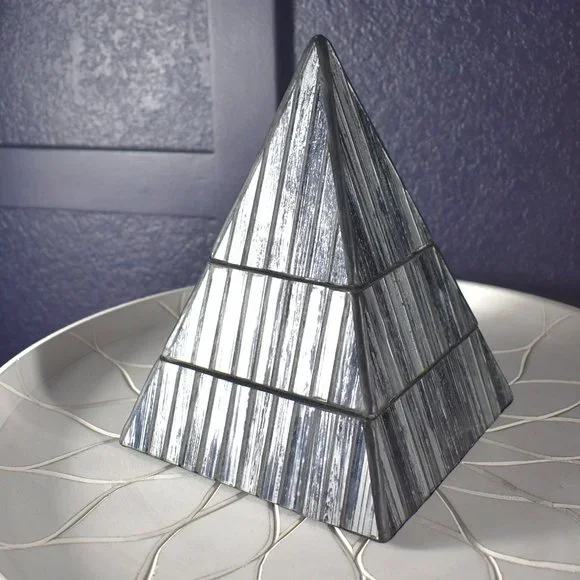 Balinese Artisian Crafted Reverse Glass Pyramid Box