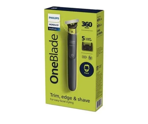 Philips Norelco OneBlade 360 Face Hybrid Rechargeable Electric Trimmer QP2724/70