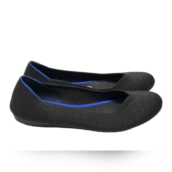 ROTHY’S Women’s The Flat Black‎ Knit Fabric Slip On, Size 8