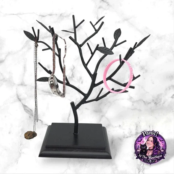 Jewelry‎ Tree Stand Metal Black Branch Organizer Gothic Elegant Minimalist Boho